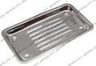 Dental Instrument Tray with Raised Line Surface | Premium Stainless Steel Utility Tray | Non-Slip Raised Pattern, Durable Construction & Reusable Design