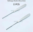 Ballenger Swivel Knives Straight 20 cm, 4 mm | 2-Piece Precision Instrument Set | High-Grade Stainless Steel Construction | Durable, Reusable & Autoclavable #K282