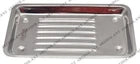 Dental Instrument Tray with Raised Line Surface | Premium Stainless Steel Utility Tray | Non-Slip Raised Pattern, Durable Construction & Reusable Design