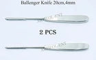 Ballenger Swivel Knives Straight 20 cm, 4 mm | 2-Piece Precision Instrument Set | High-Grade Stainless Steel Construction | Durable, Reusable & Autoclavable #K282