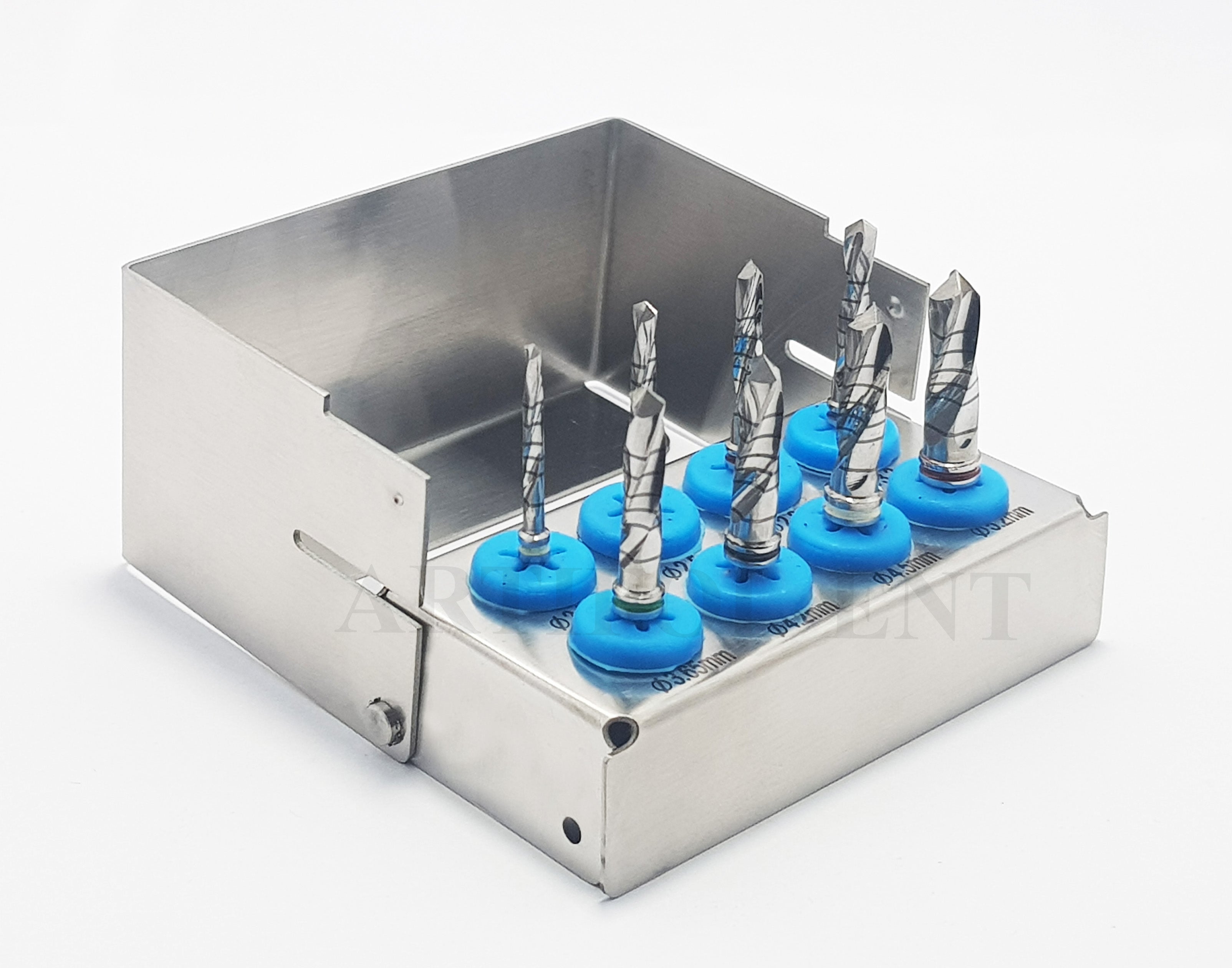 Implant External Irrigation Drills Kit – Stainless Steel (8 Pcs Set)  Professional Dental Implant Tools & Accessories #OS1032